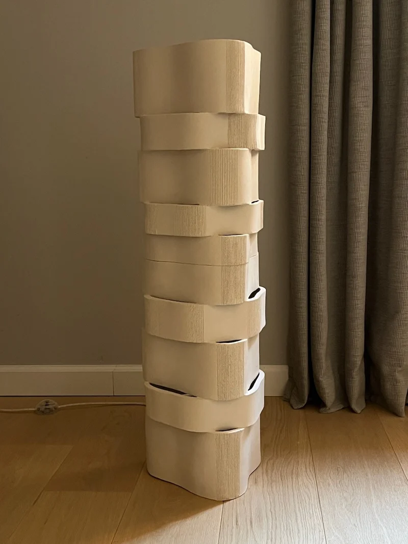 Contemporary Floor Lamp in Ceramic - Too 60 Collection