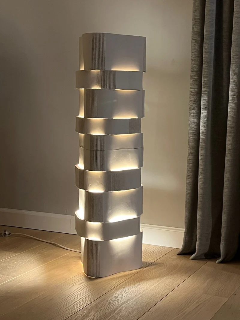 Contemporary Floor Lamp in Ceramic - Too 60 Collection