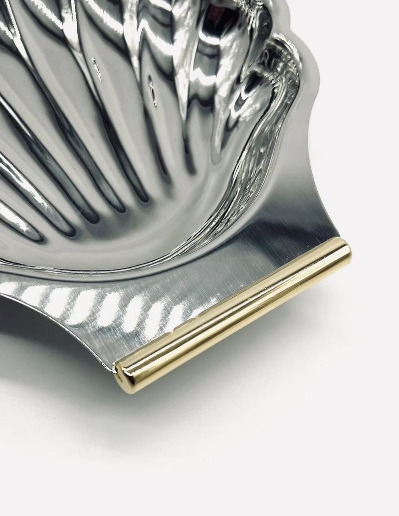 Vintage shell dish medium in stainless steel