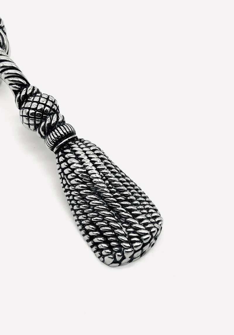Vintage silver-plated tassel bottle opener
