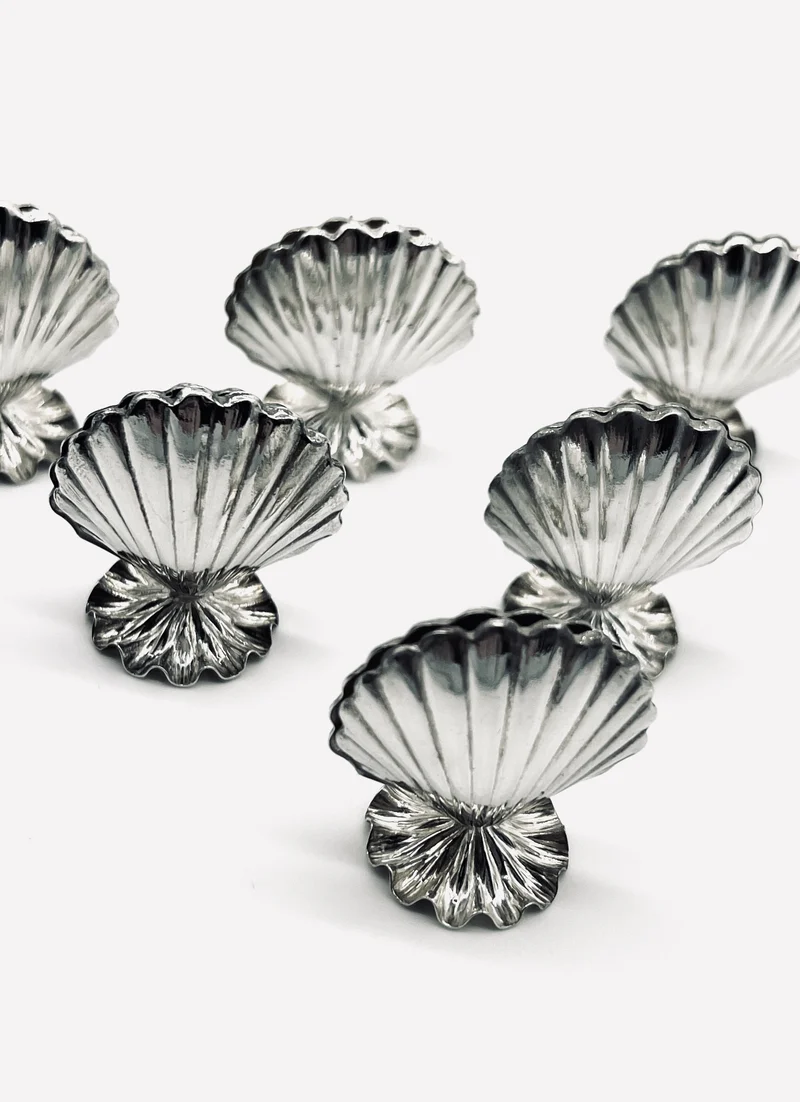 Vintage silver shell card holders