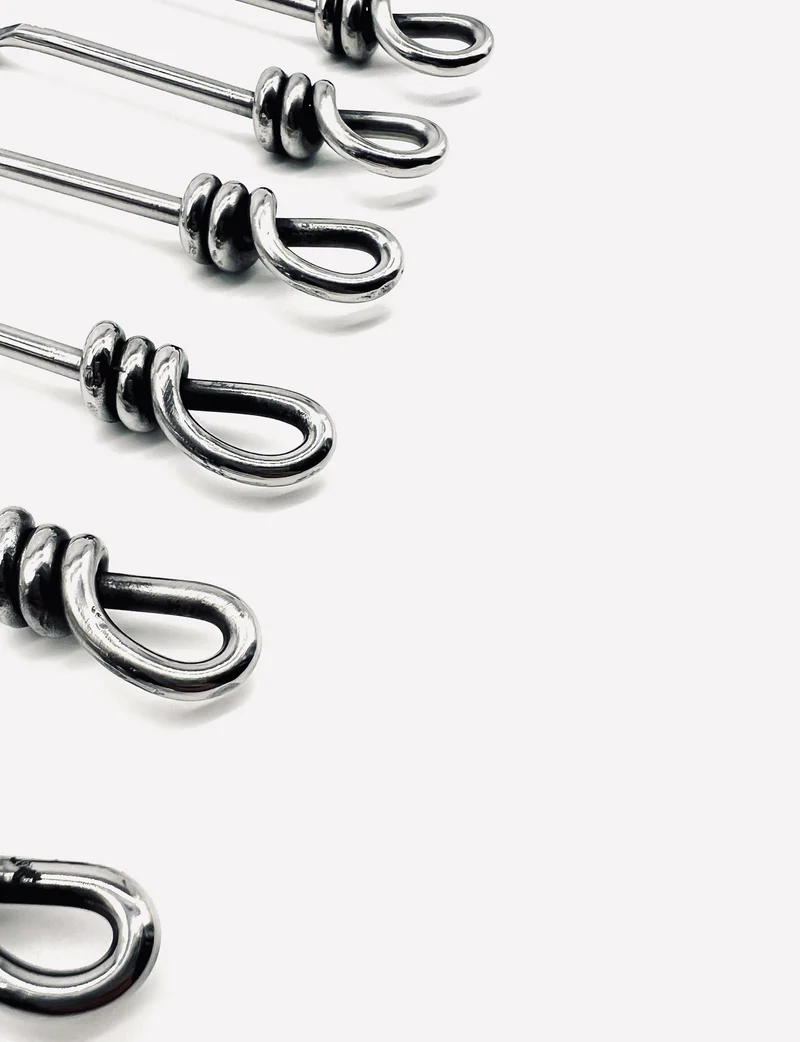 Vintage six moka spoons in stainless steel