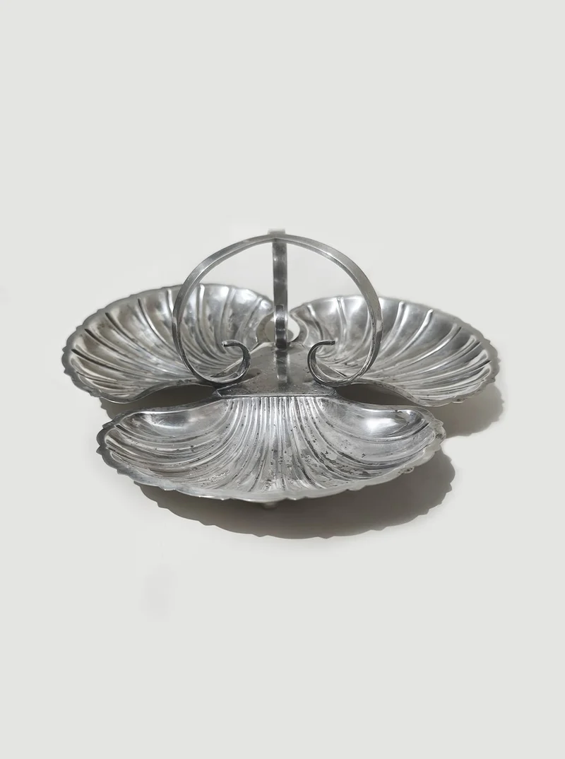 Silver-plated Triple Shell Tray
