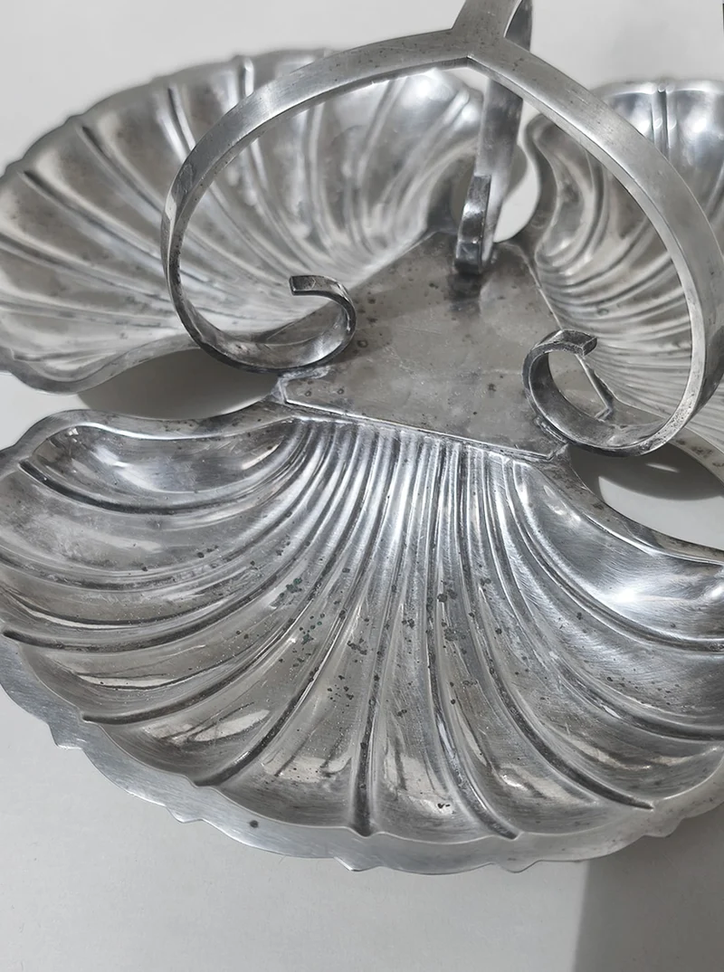 Silver-plated Triple Shell Tray