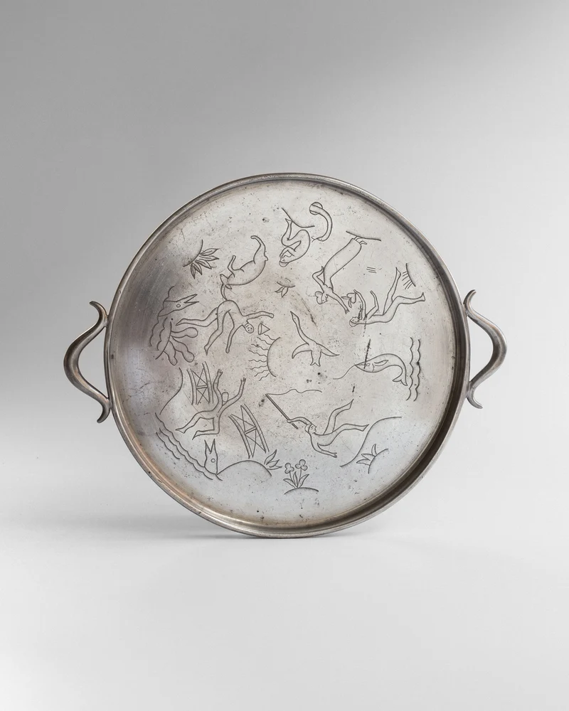 Art Deco Pewter Tray by Nils Fougstedt for Svenskt Tenn, 1931