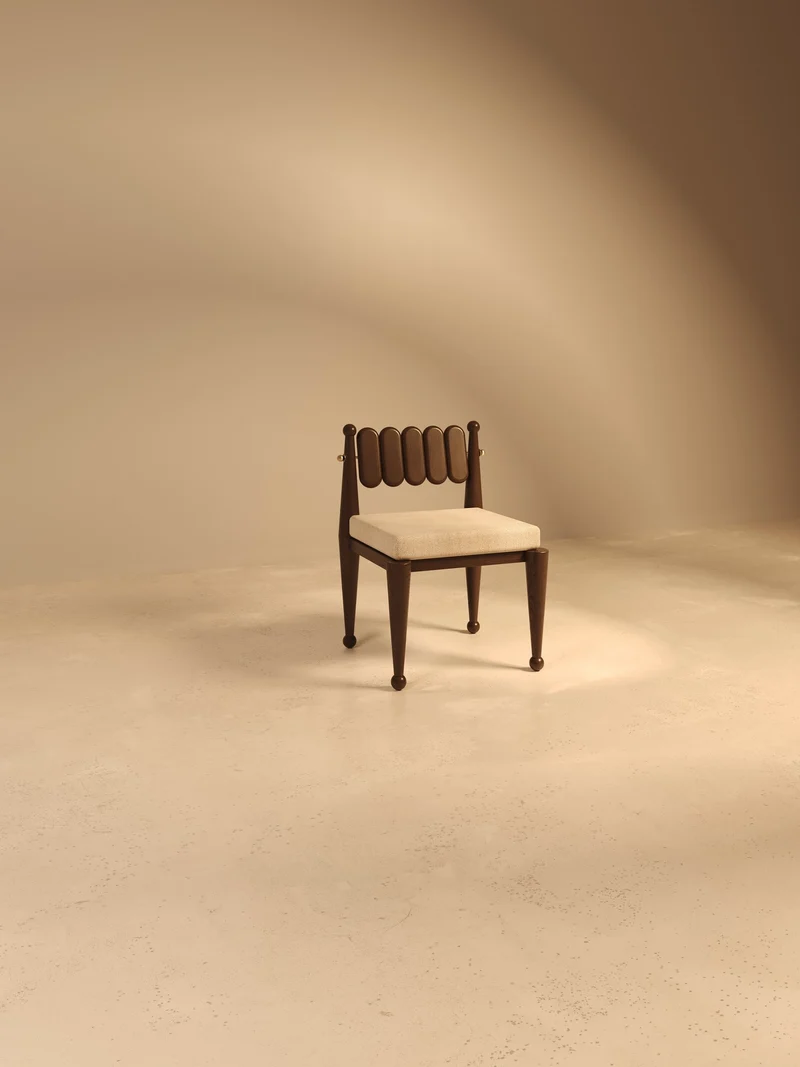 SIMORGH III – Solid Walnut with Dedar Upholstery