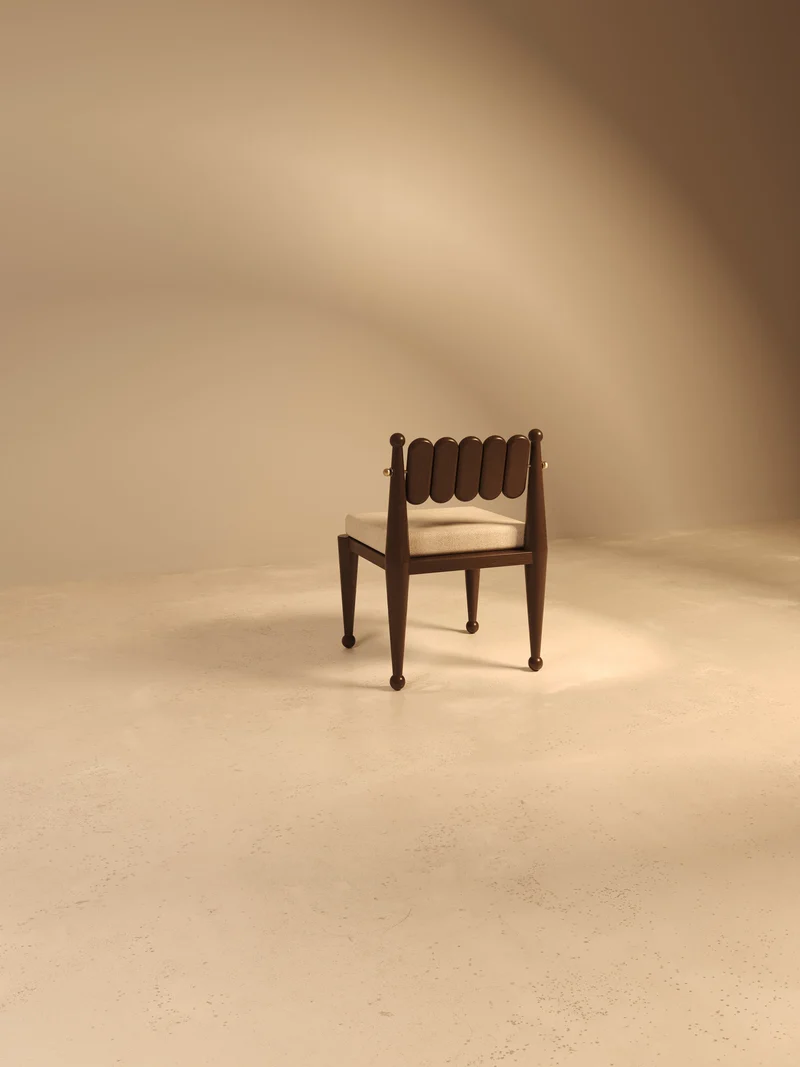 SIMORGH III – Solid Walnut with Dedar Upholstery