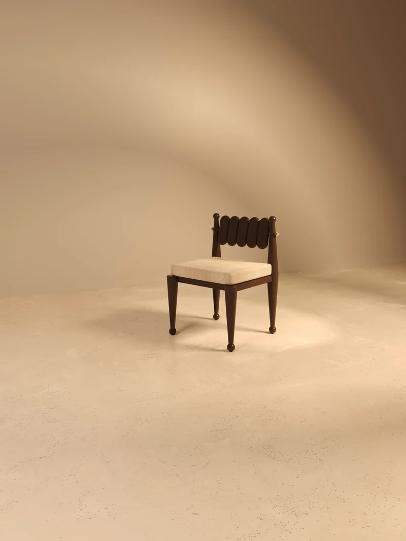 SIMORGH III – Solid Walnut with Dedar Upholstery