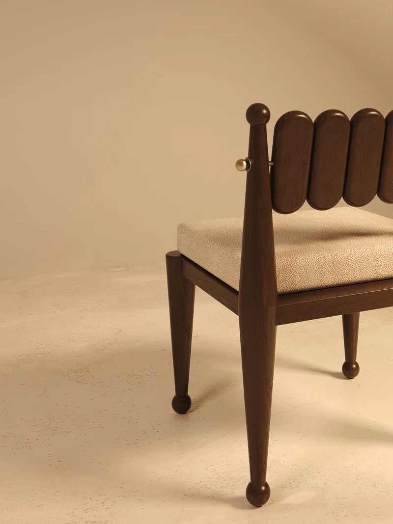 SIMORGH III – Solid Walnut with Dedar Upholstery