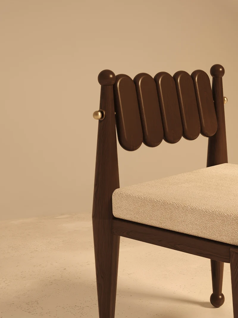 SIMORGH III – Solid Walnut with Dedar Upholstery