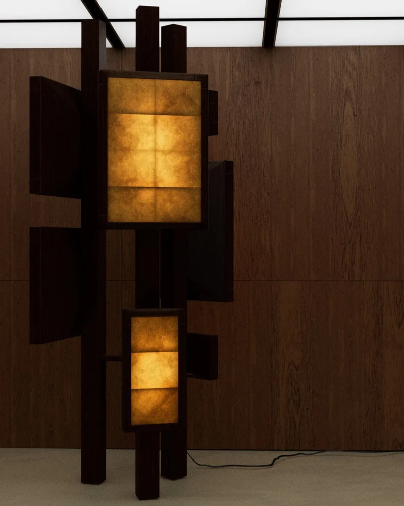 Antenna Totem Glass Floor Lamp