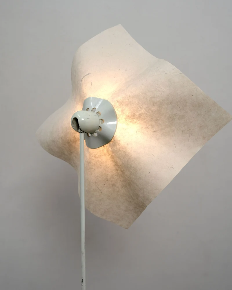 Vintage 'Area 160' Washi Paper Floor Lamp By Mario Bellini For Artemide, c.1970