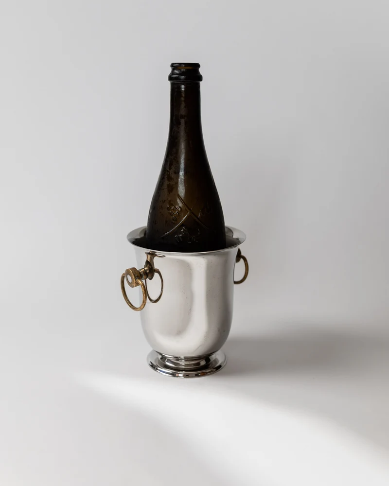 Vintage Champagne or Wine Cooler - Silver Plated Timeless Design by Jean Couzon 1980s