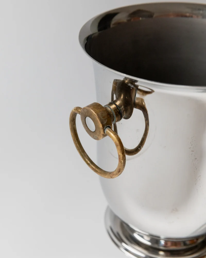 Vintage Champagne or Wine Cooler - Silver Plated Timeless Design by Jean Couzon 1980s