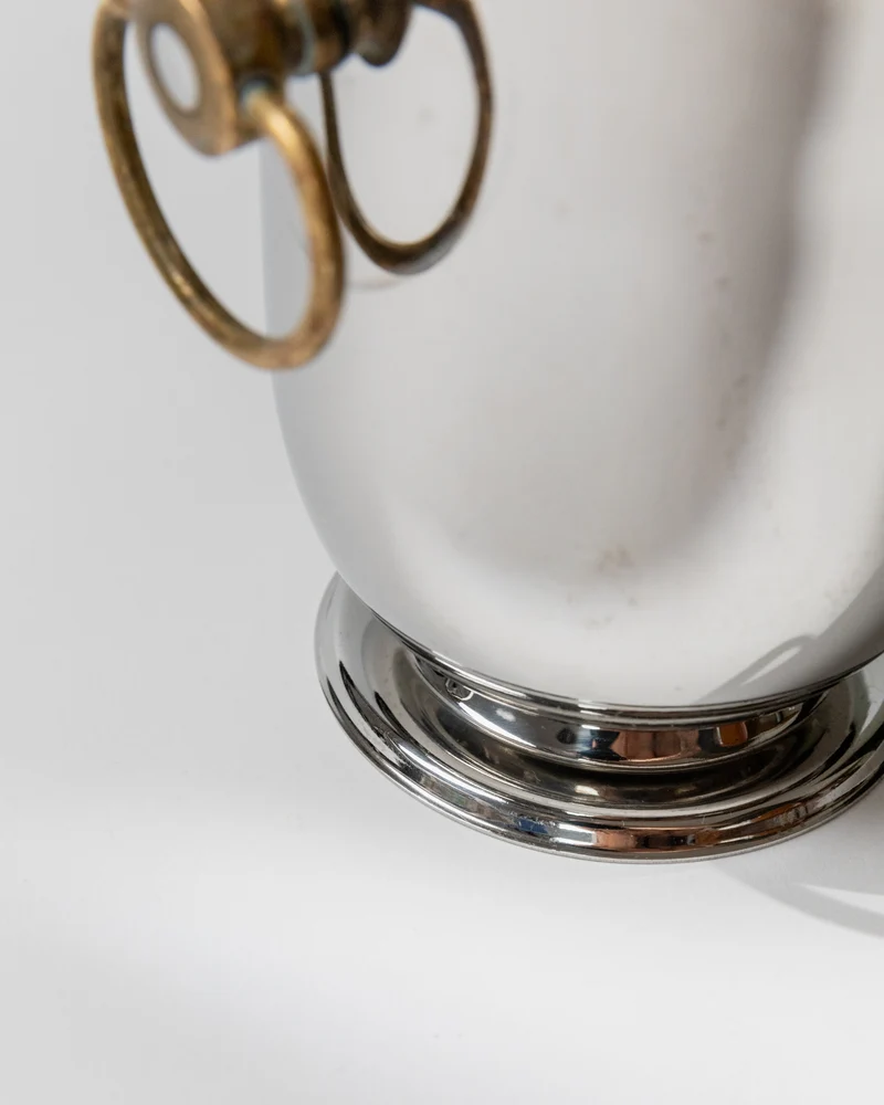 Vintage Champagne or Wine Cooler - Silver Plated Timeless Design by Jean Couzon 1980s