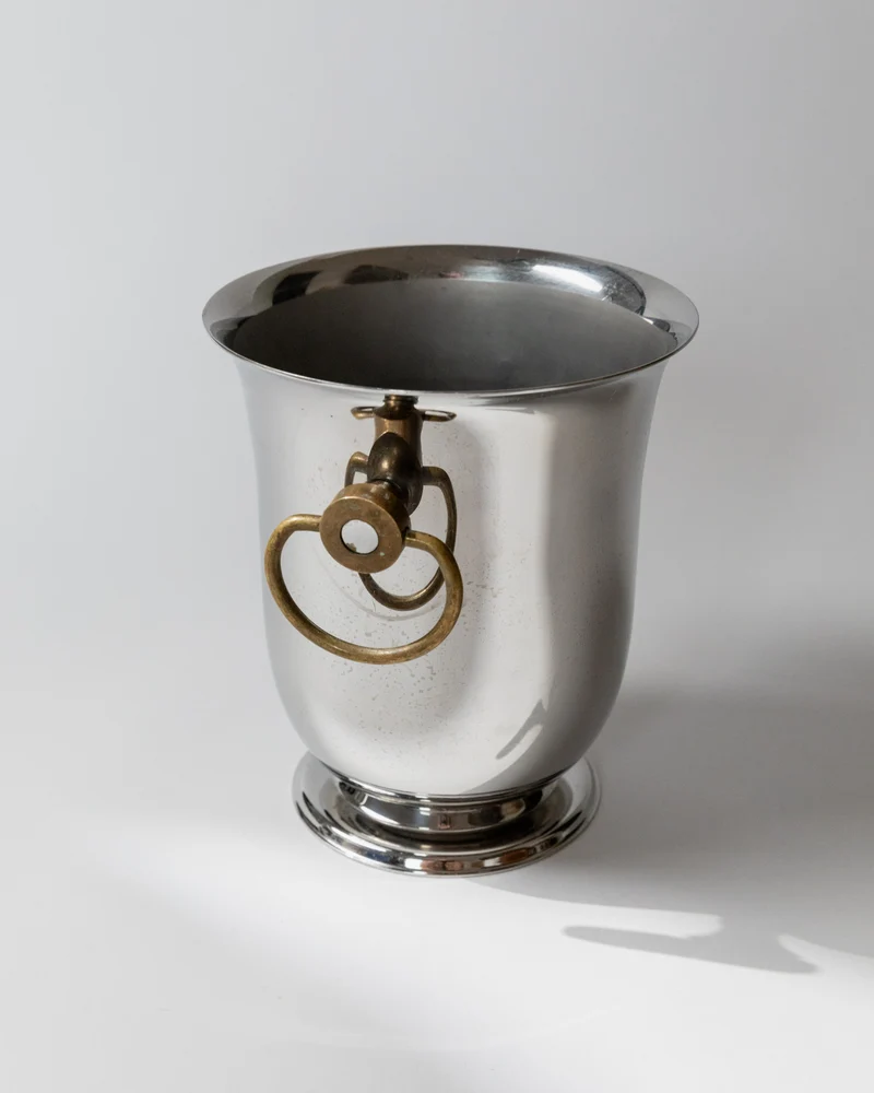 Vintage Champagne or Wine Cooler - Silver Plated Timeless Design by Jean Couzon 1980s