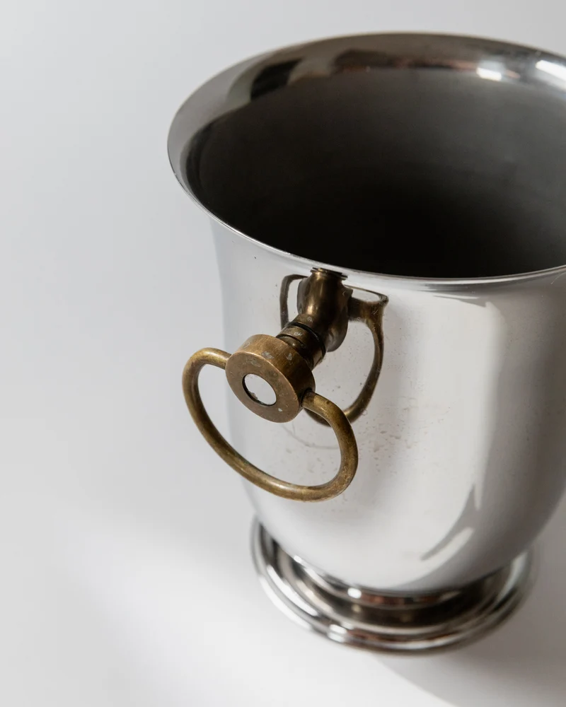 Vintage Champagne or Wine Cooler - Silver Plated Timeless Design by Jean Couzon 1980s