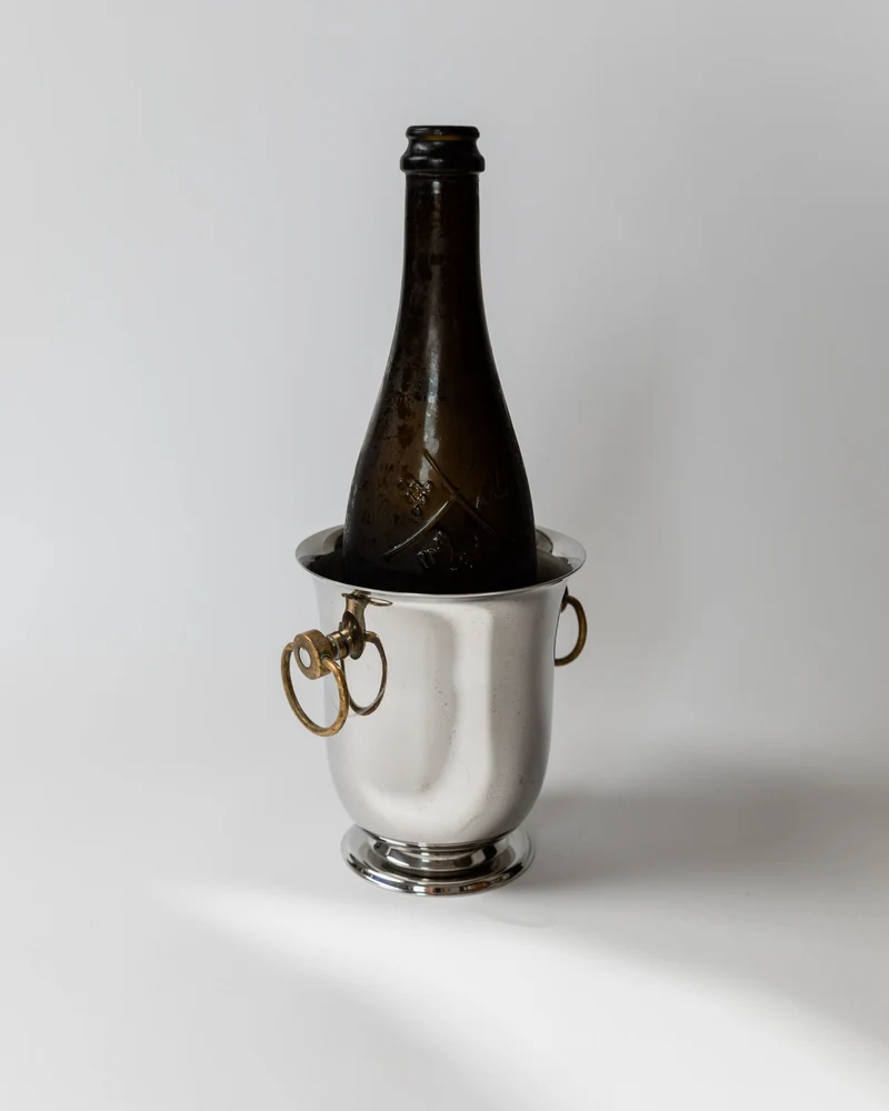 Vintage Champagne or Wine Cooler - Silver Plated Timeless Design by Jean Couzon 1980s