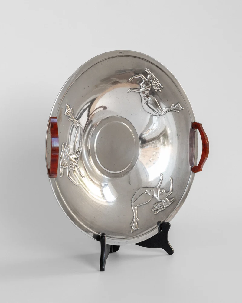 Centerpiece Art Deco Dish with Meramids, 1930s