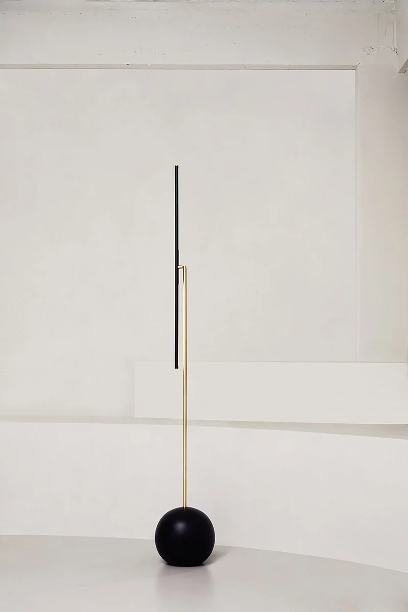 'T- Lamp' Brass Floor Lamp