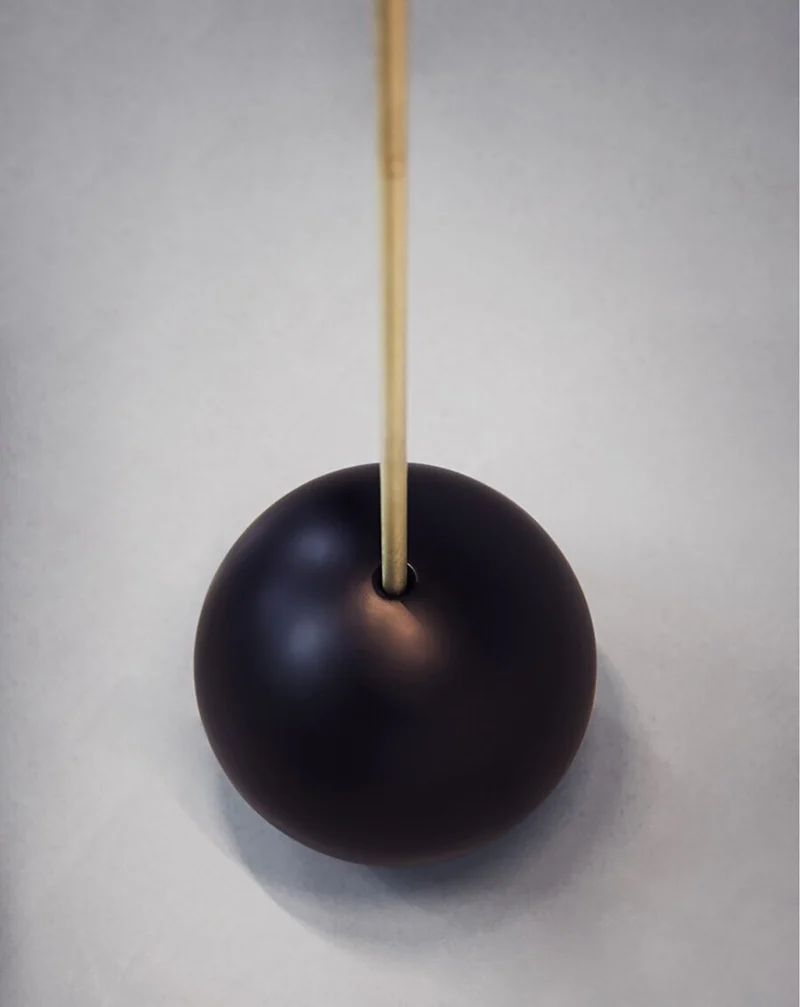 'T- Lamp' Brass Floor Lamp
