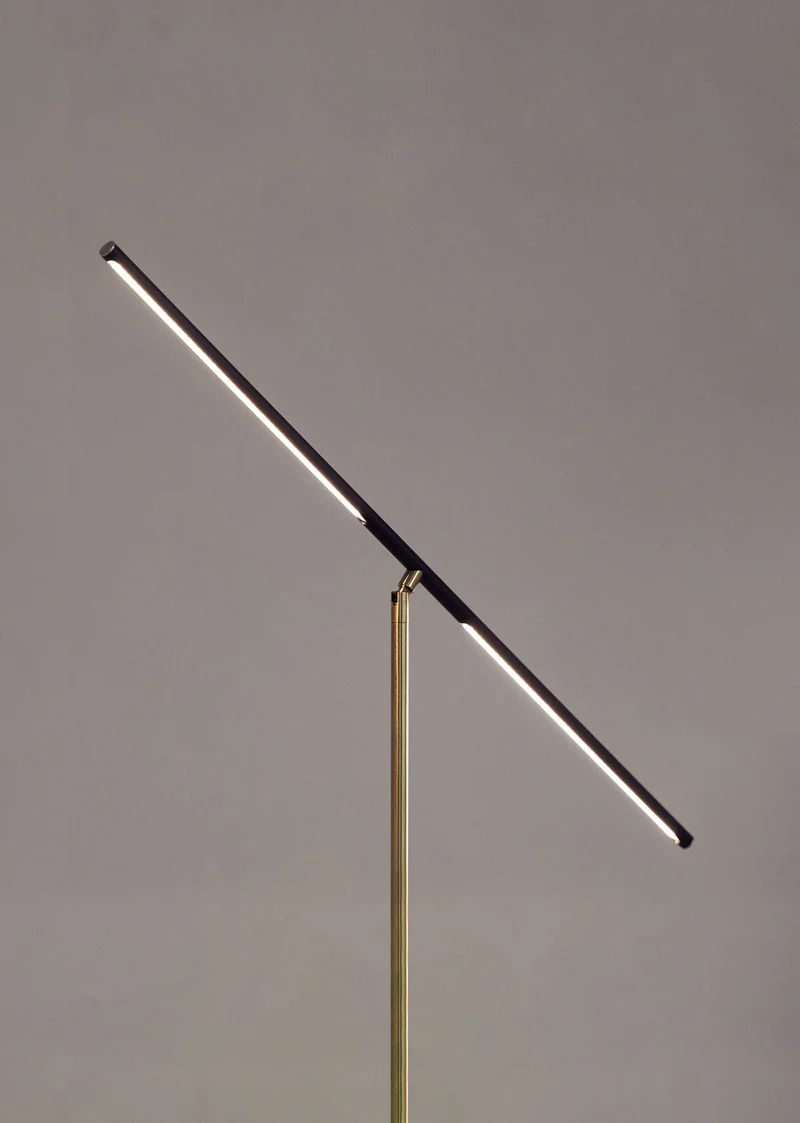 'T- Lamp' Brass Floor Lamp