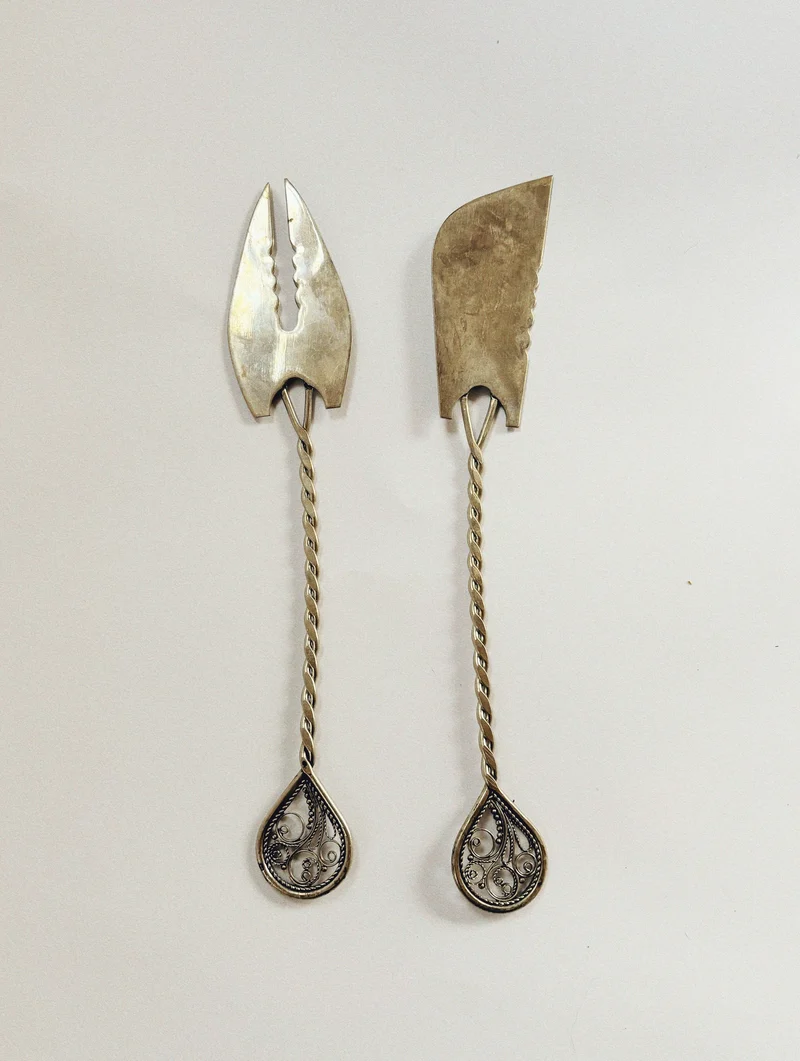 Silver Plated Filigree Serving Cutlery