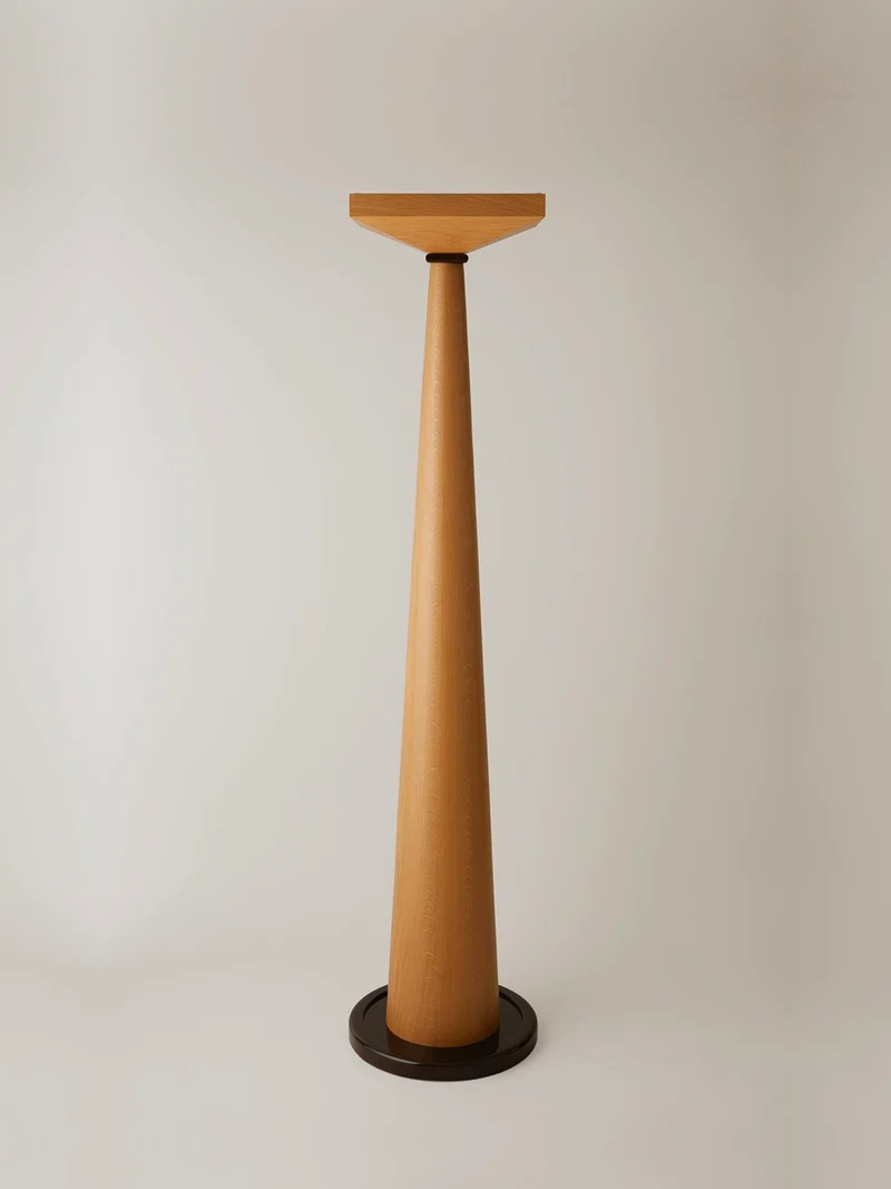 Le Grand Fontainebleau Floor Lamp in Glass and Oak