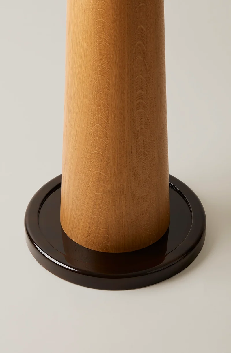 Le Grand Fontainebleau Floor Lamp in Glass and Oak