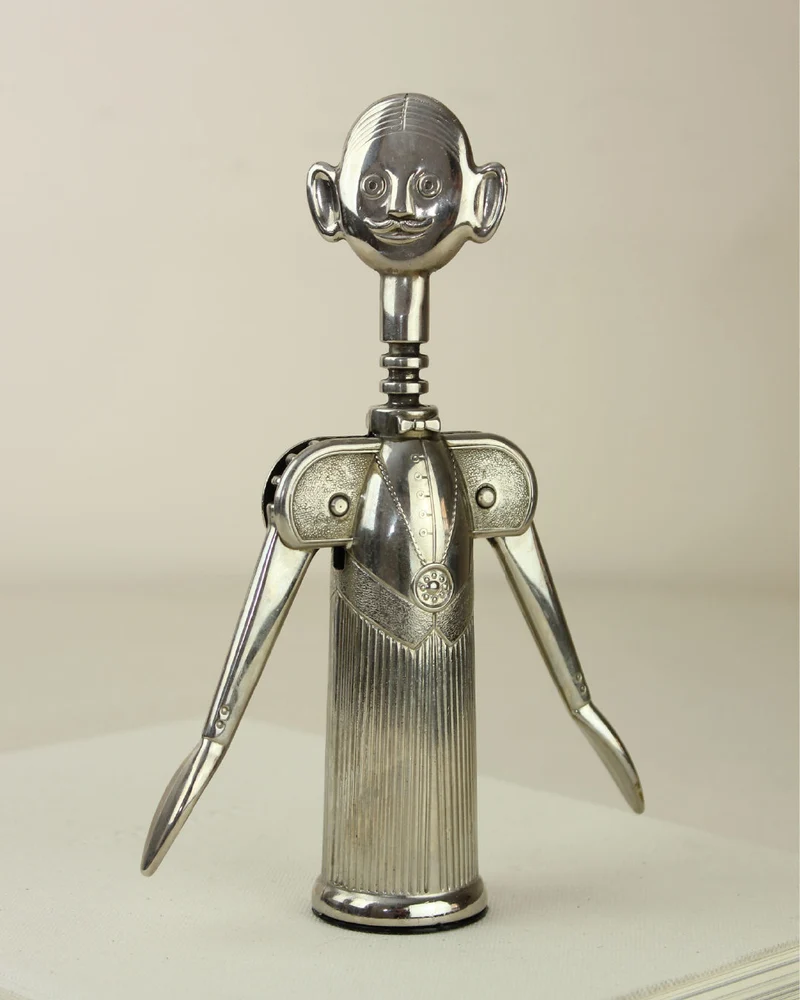 Silver Corkscrew by Aldo Columbo 1980s