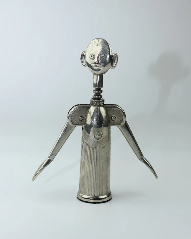 Silver Corkscrew by Aldo Columbo 1980s