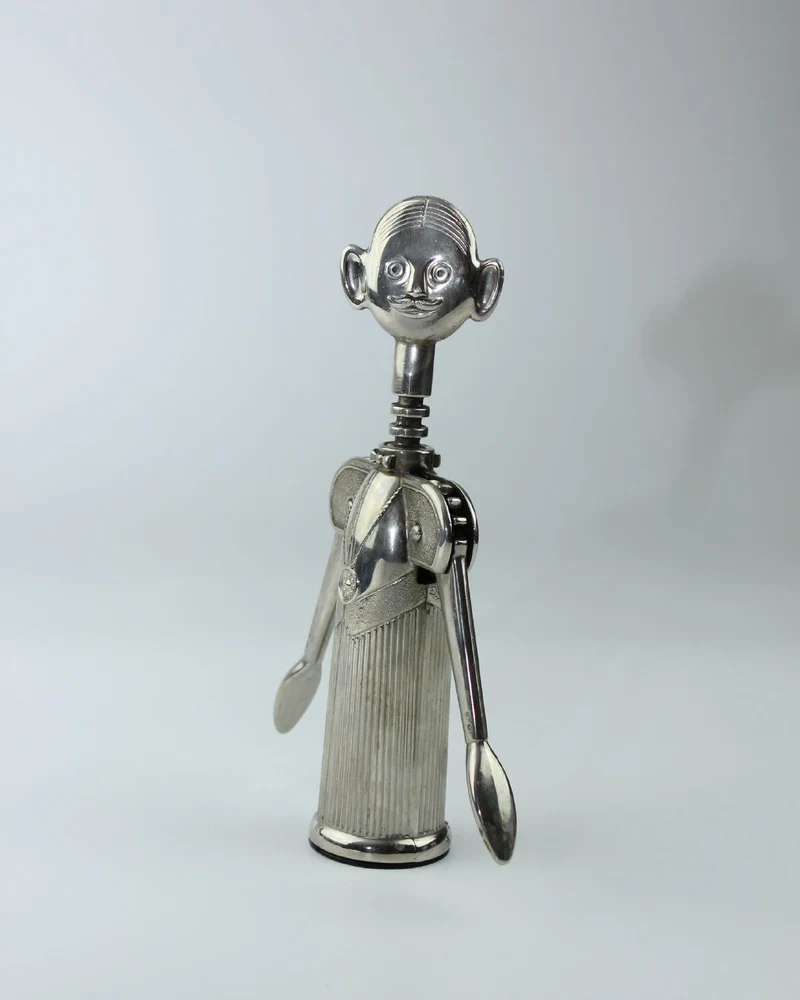 Silver Corkscrew by Aldo Columbo 1980s