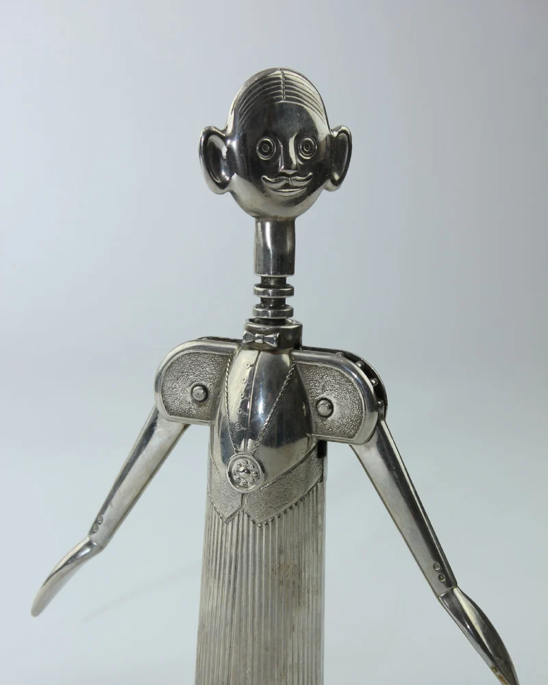 Silver Corkscrew by Aldo Columbo 1980s