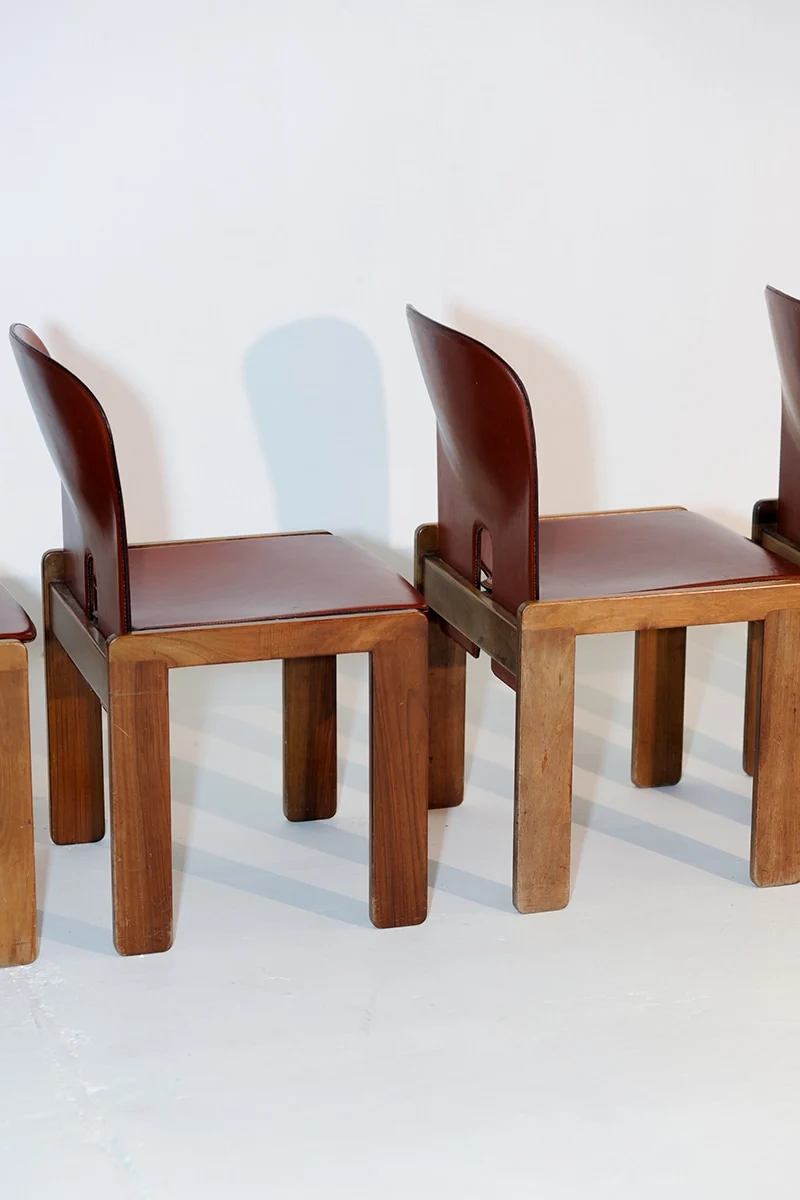 Set of 4 '121' Dining Chairs by Afra & Tobia Scarpa for Cassina, 1960