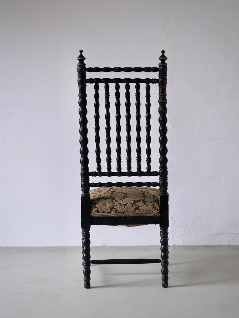 Oak Bobbin Chair, France, 1850s