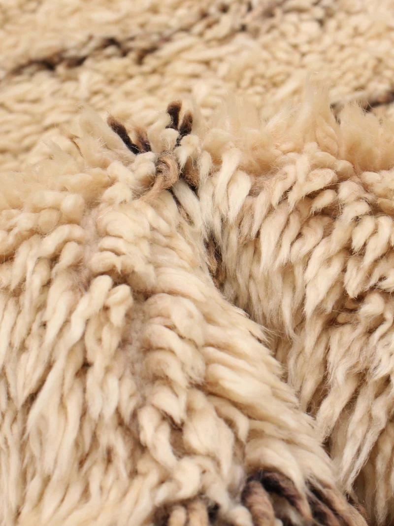 Moroccan Berber Rug in Ivory 196 x 295 cm