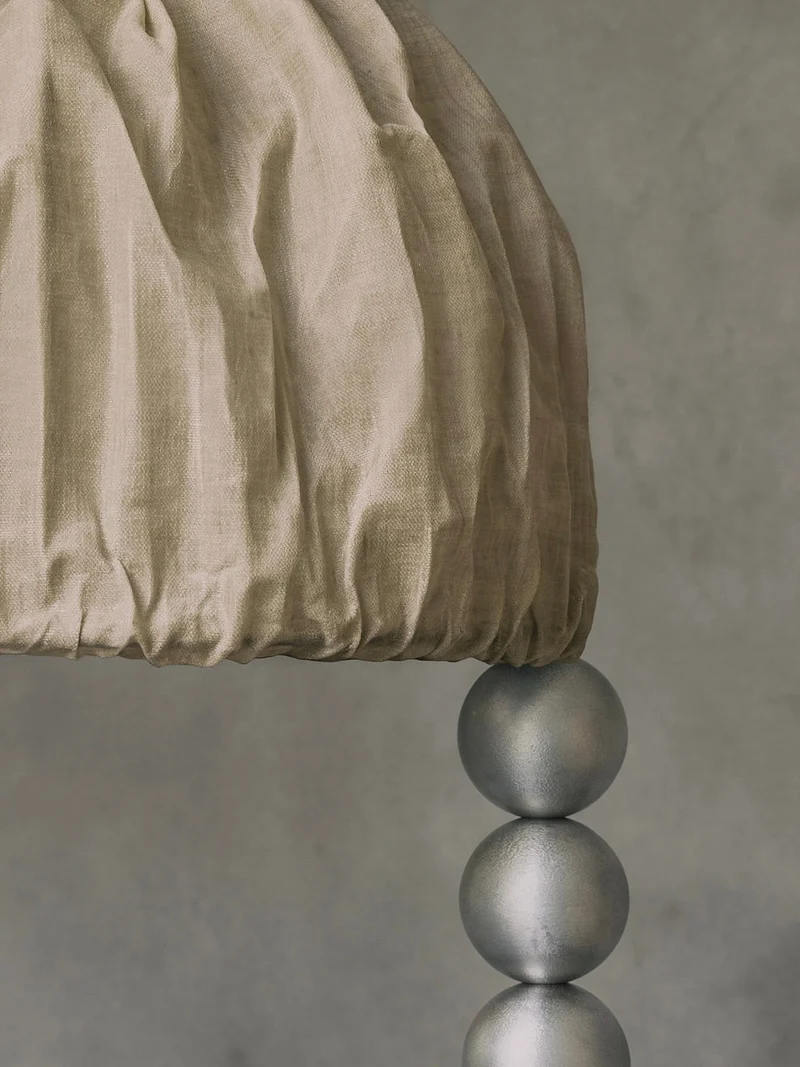 ALTER Floor Light | Aluminium Beeswax Linen
