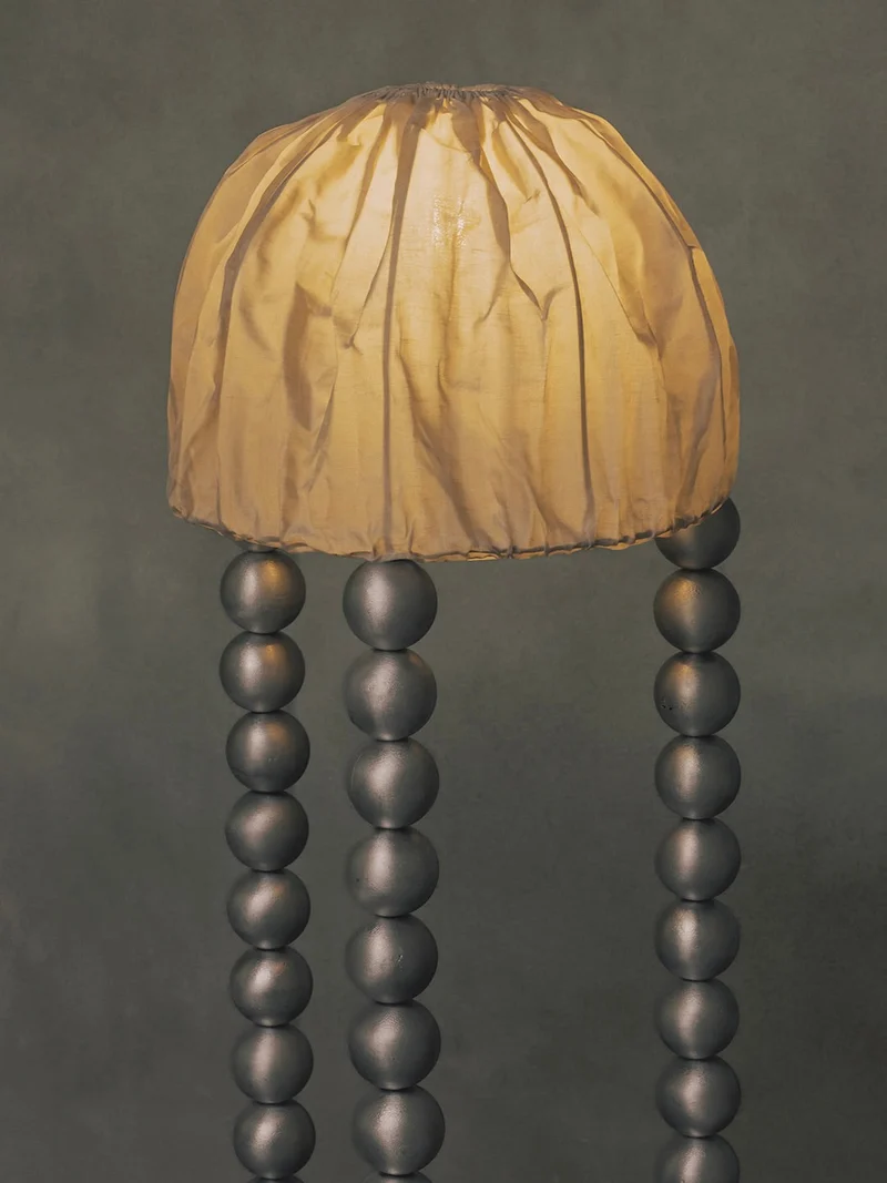 ALTER Floor Light | Aluminium Beeswax Linen