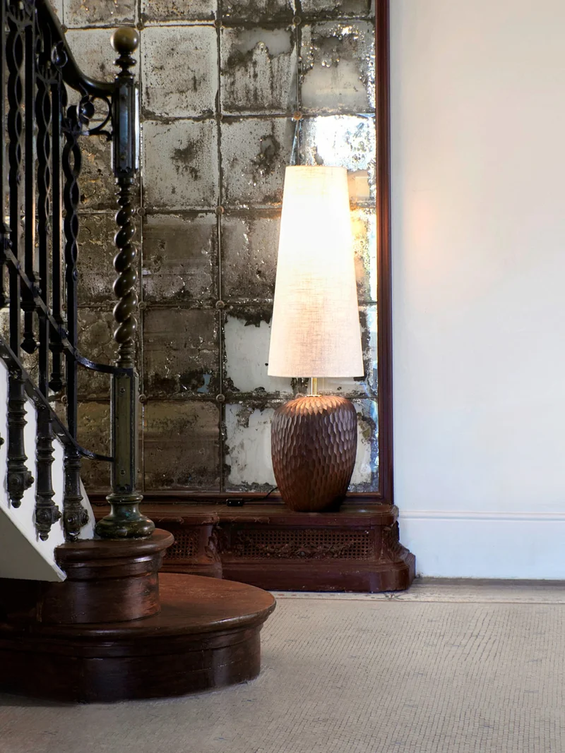 Large Foz Wood Floor Lamp