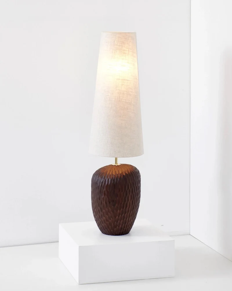 Large Foz Wood Floor Lamp