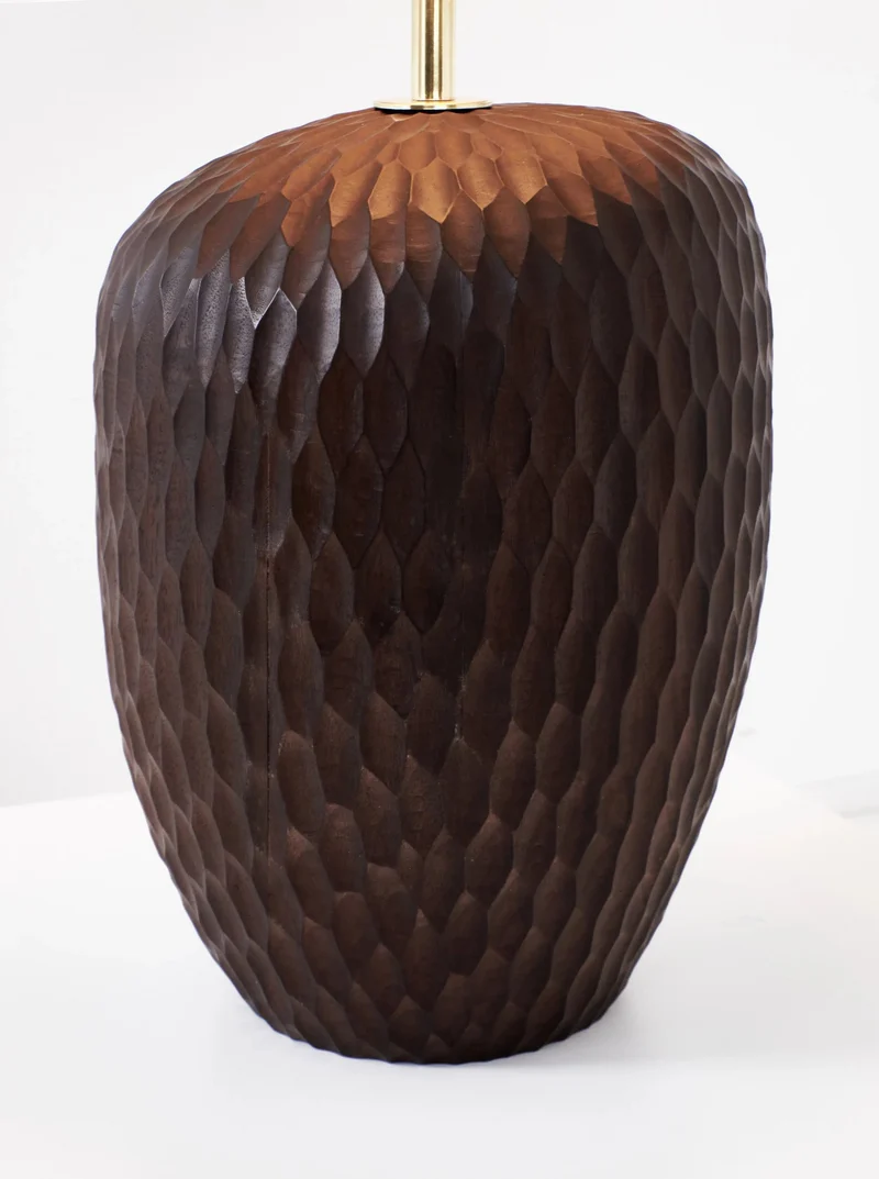 Large Foz Wood Floor Lamp