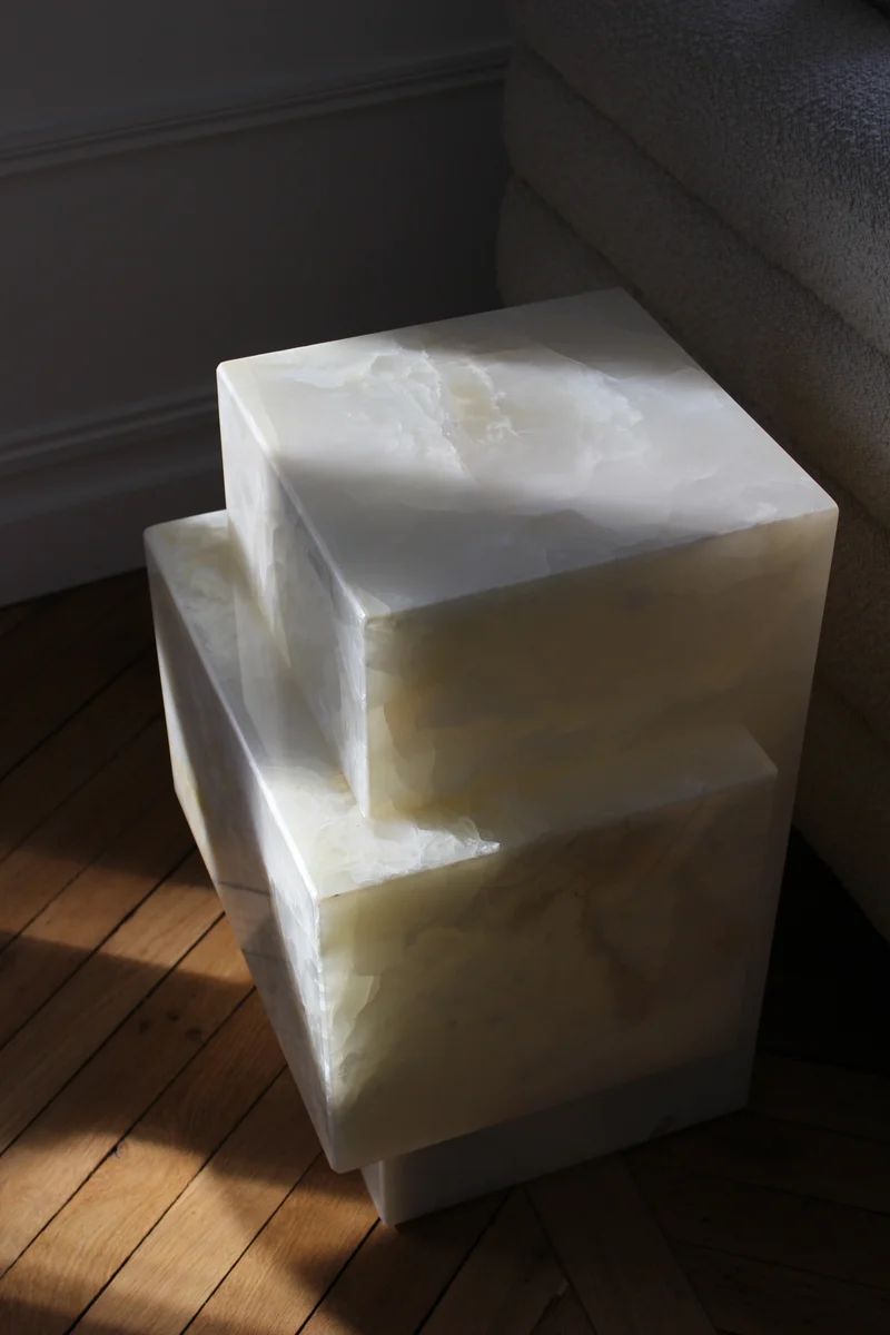 Ella White Onyx - Marble Coffee Table