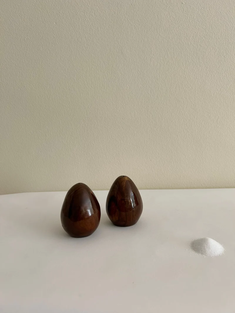 Vintage Danish Wooden Salt & Pepper Set