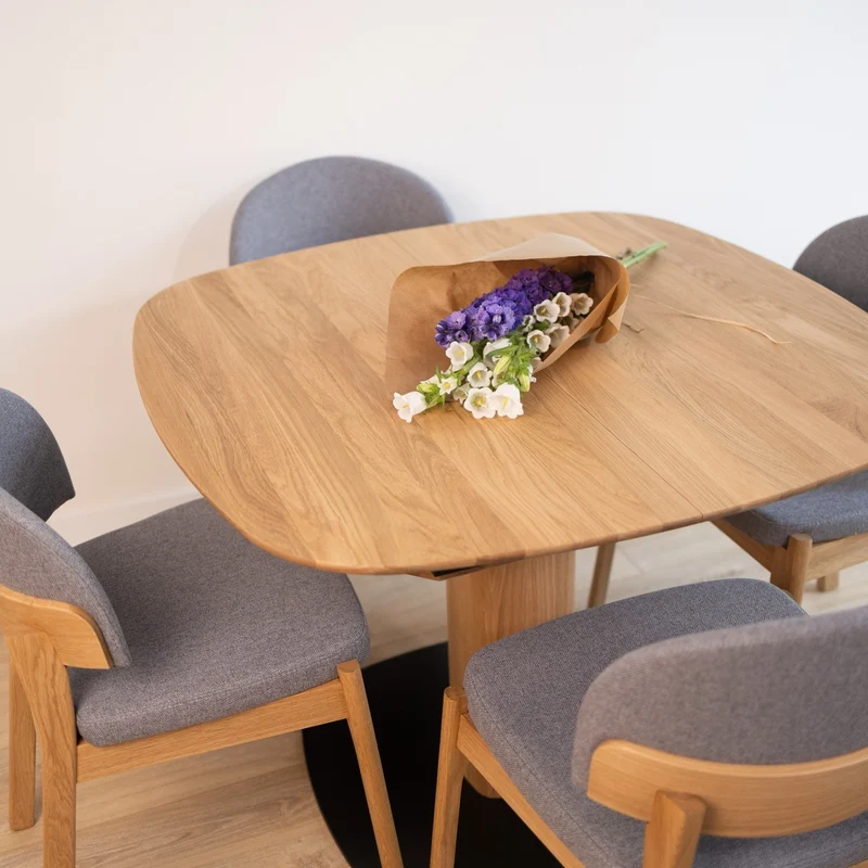 Table à manger extensible en chêne massif LUNA | VESKOR