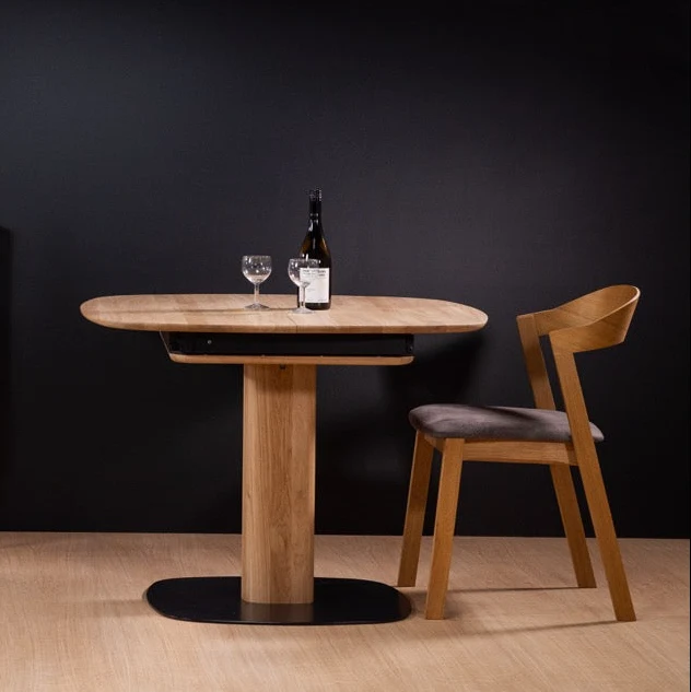 Table de salle à manger fixe en chêne massif LUNA | VESKOR