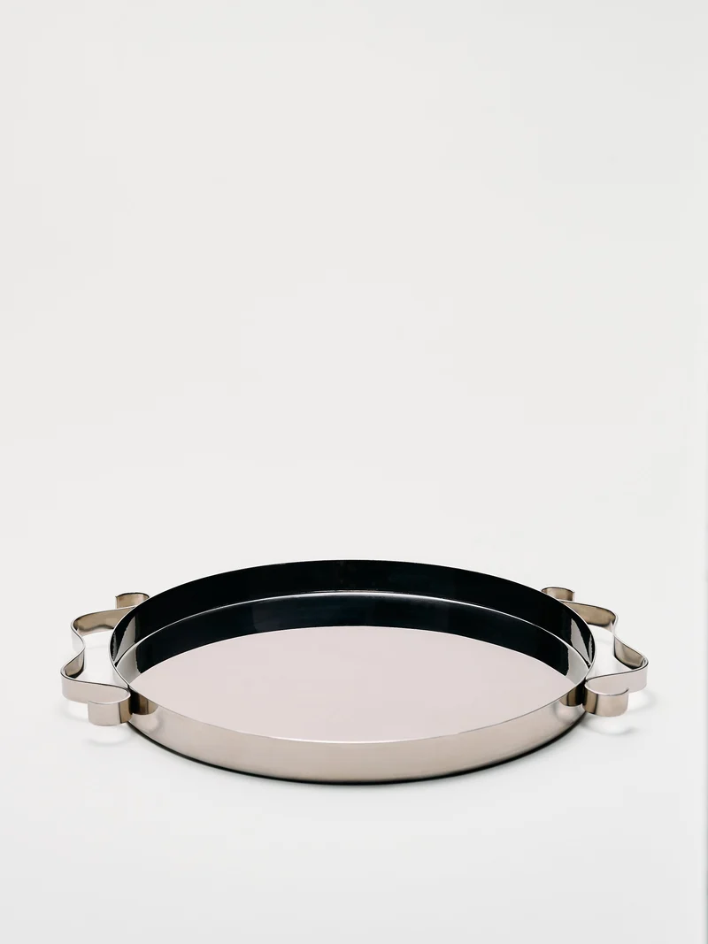 Squiggle Tray – Mirror-Polished Stainless Steel