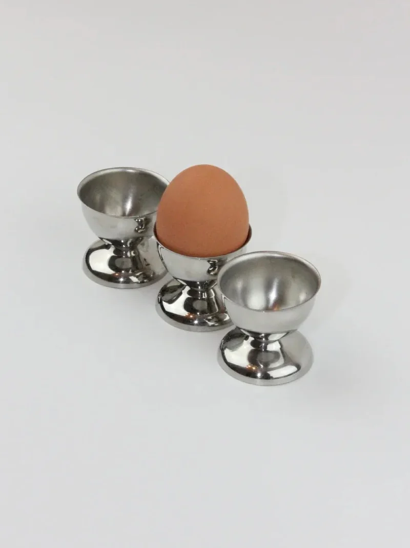 Six Inox Egg Cups