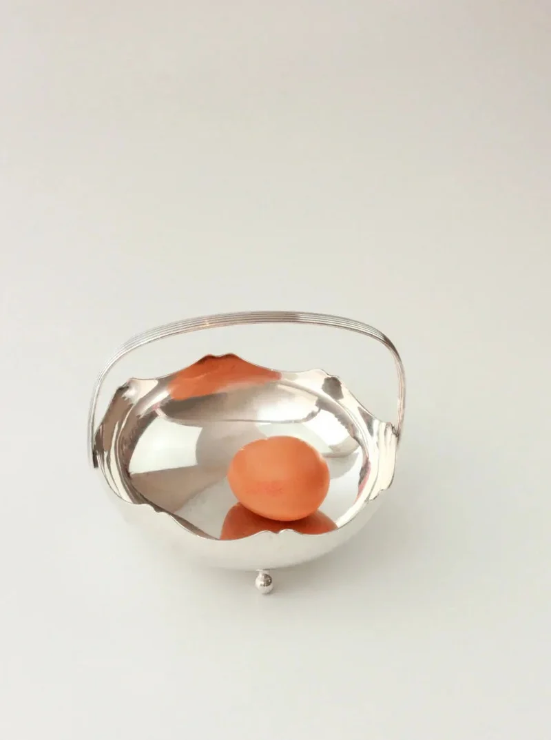 Silver Vintage Basket