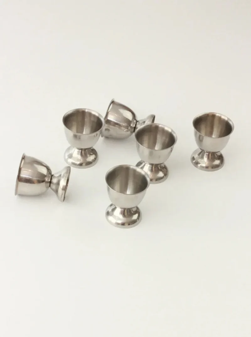 Set of Six Stainless Steel Egg Cups