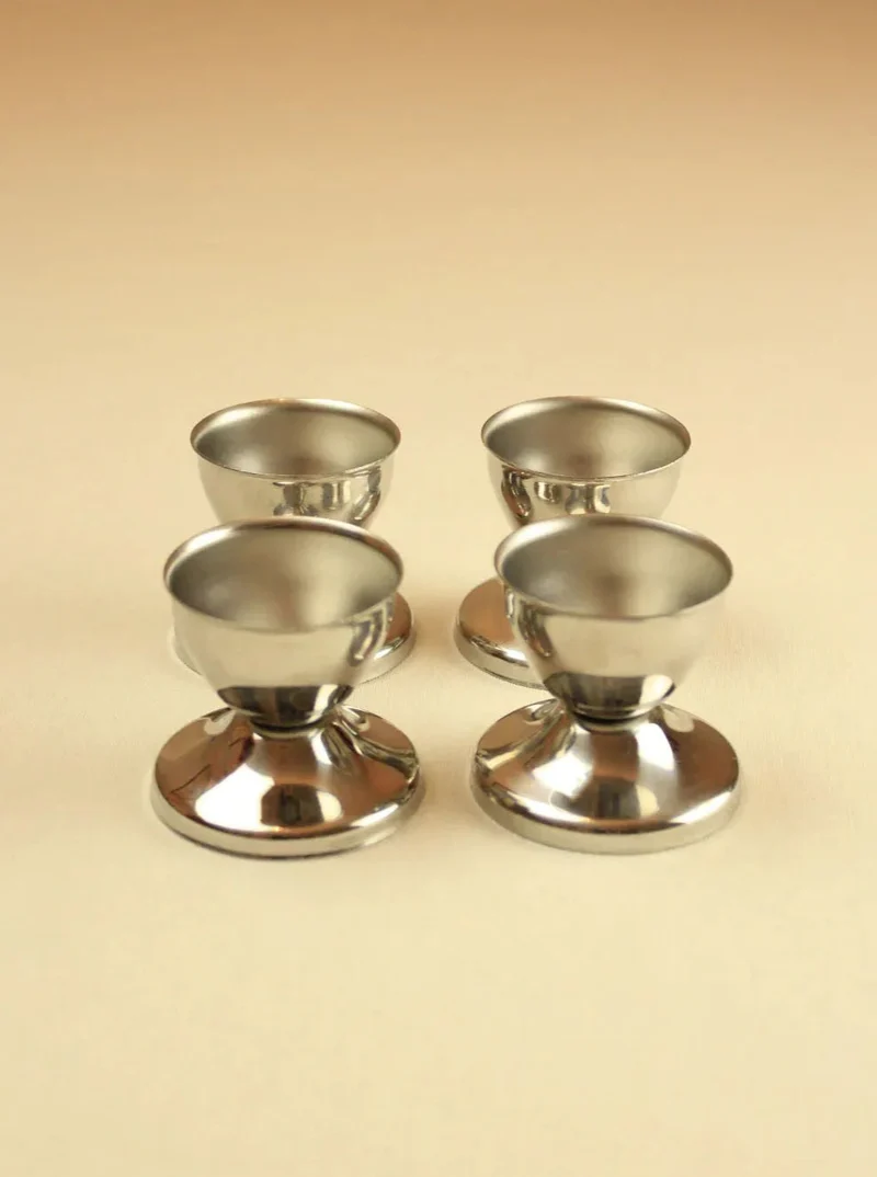 Set of Six Stainless Steel Egg Cups
